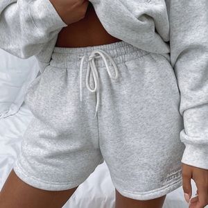 Along For The Ride Lounge Shorts Grey Marle